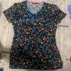 Butterflies XS scrub top